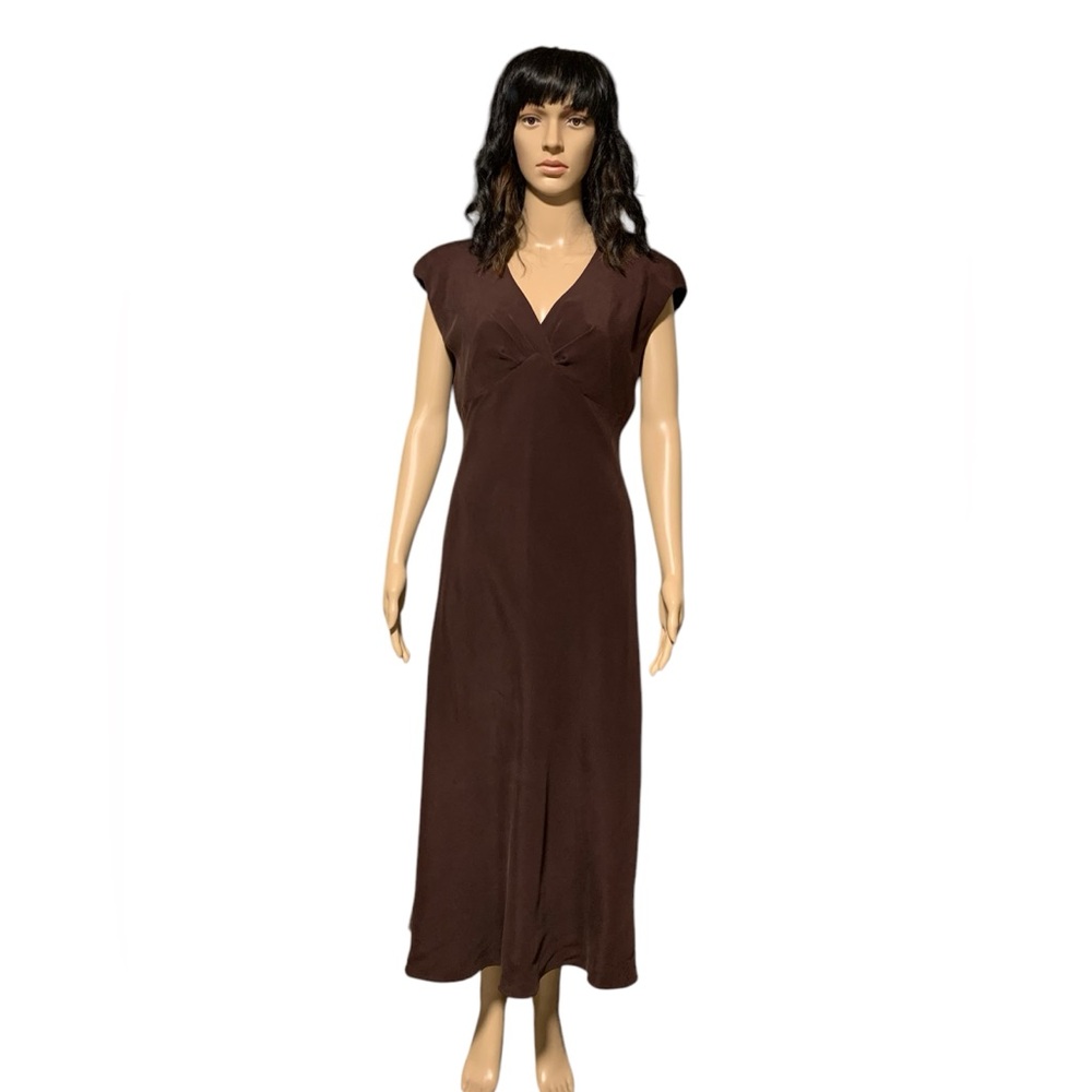 Elegant Brown Maxi Dress